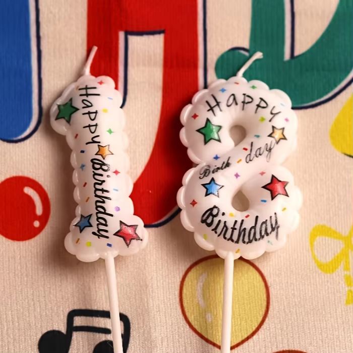 Kitchen Baking Table - Bougie numérique Joyeux Anniversaire pour ballons,