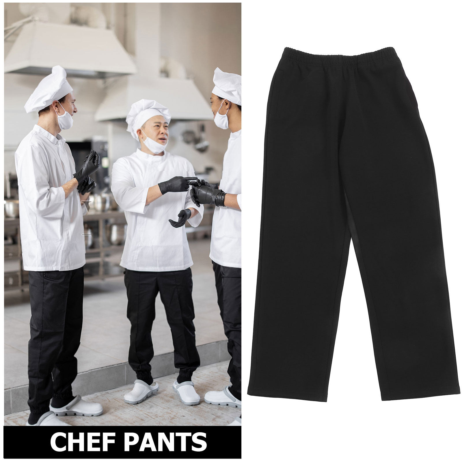 Pantalon de chef noir respiran - Cooking Chef Xl avis et prix