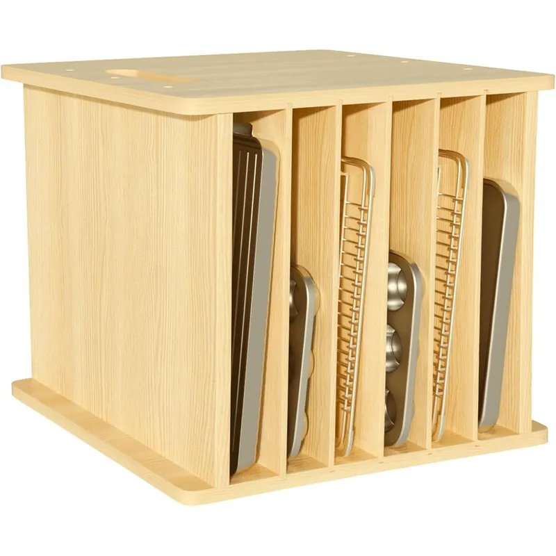 Plateau en bois à 7 niveaux av - Kitchen Cabinet Baking Sheet Organizer avis et prix