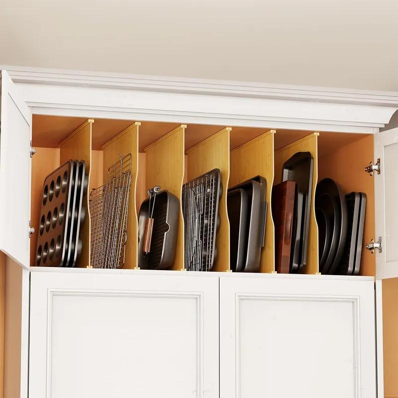 Lot de 6 séparateurs de platea - Kitchen Cabinet Baking Sheet Organizer avis et prix