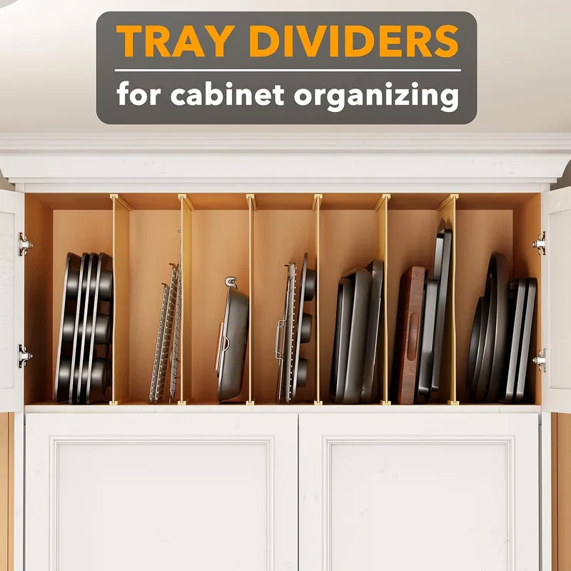 Lot de 6 séparateurs de platea - Kitchen Cabinet Baking Sheet Organizer avis et prix
