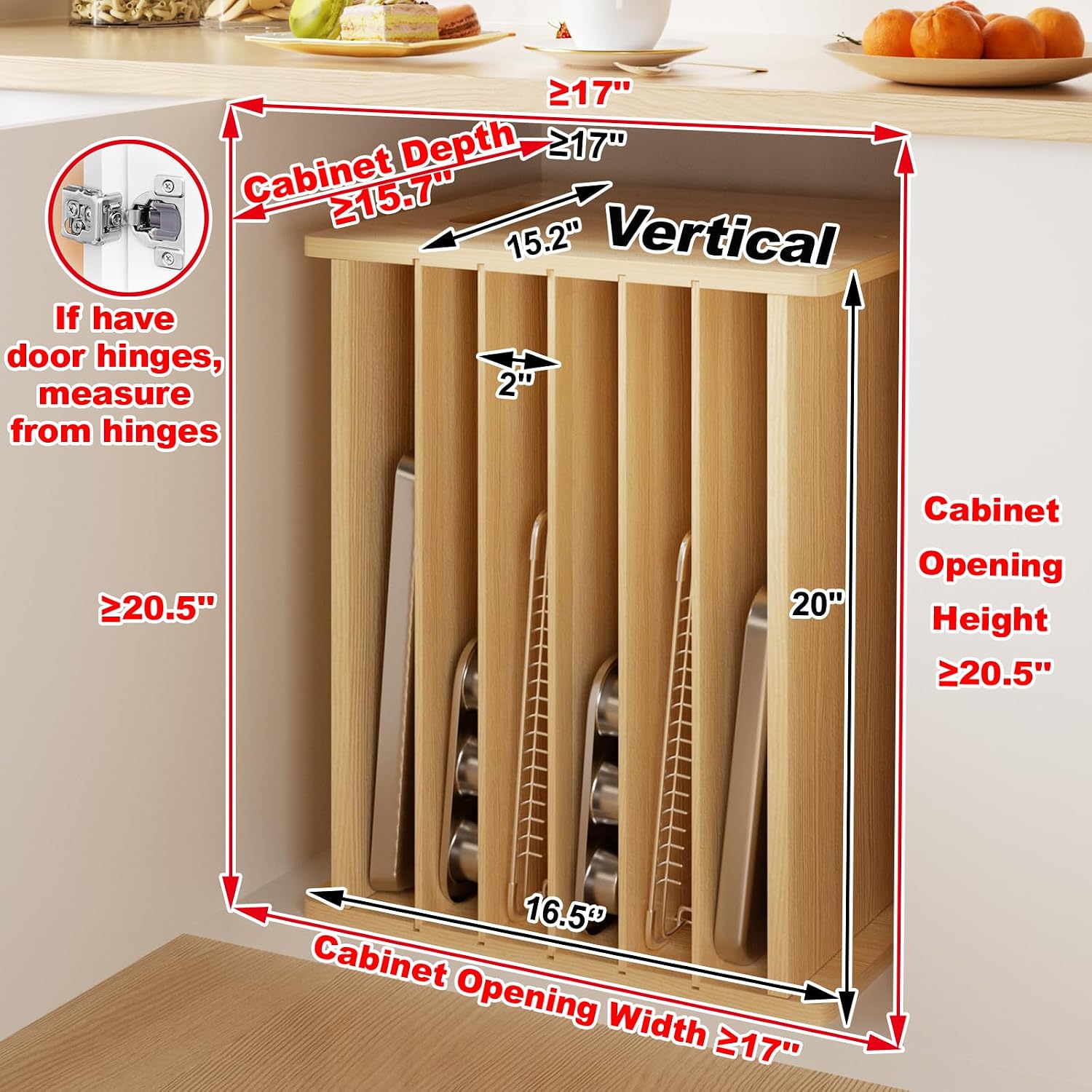 Organisateur de plateaux de cu - Kitchen Cabinet Baking Sheet Organizer avis et prix