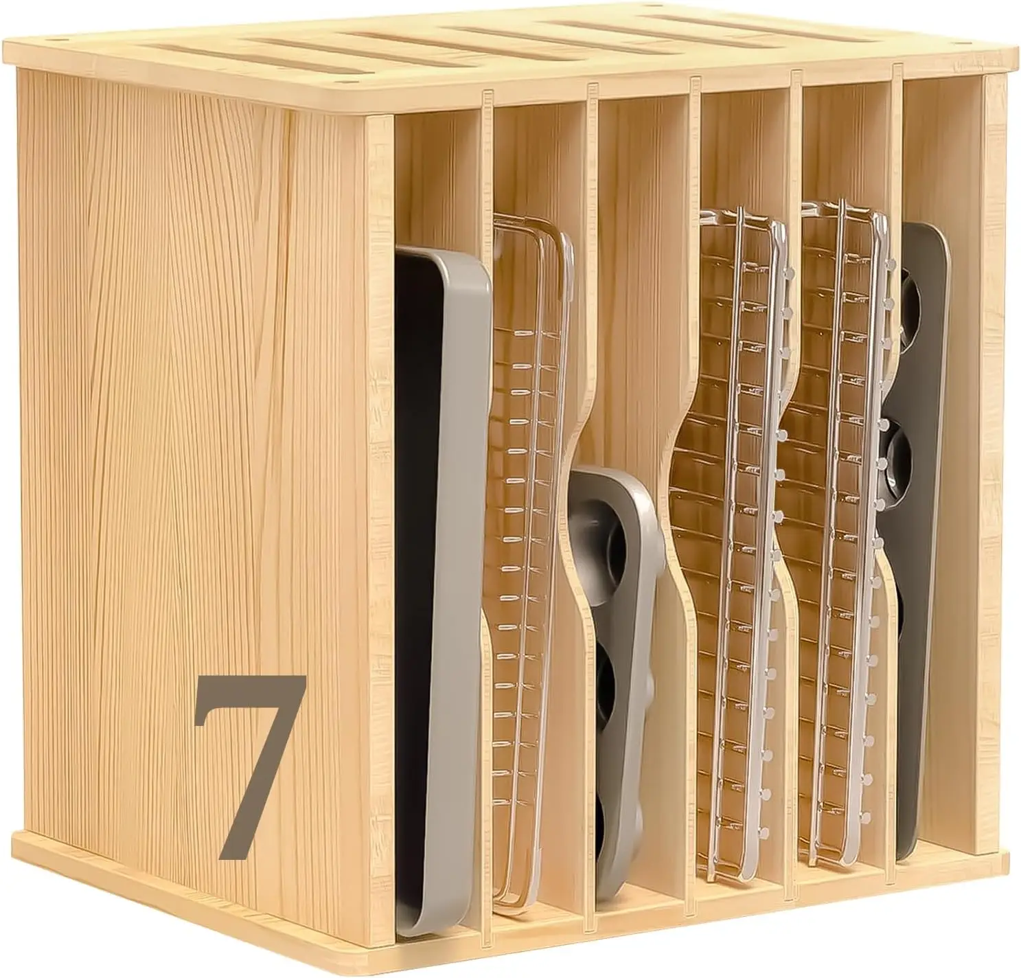Diviseurs en bois pour placard - Kitchen Cabinet Baking Sheet Organizer avis et prix