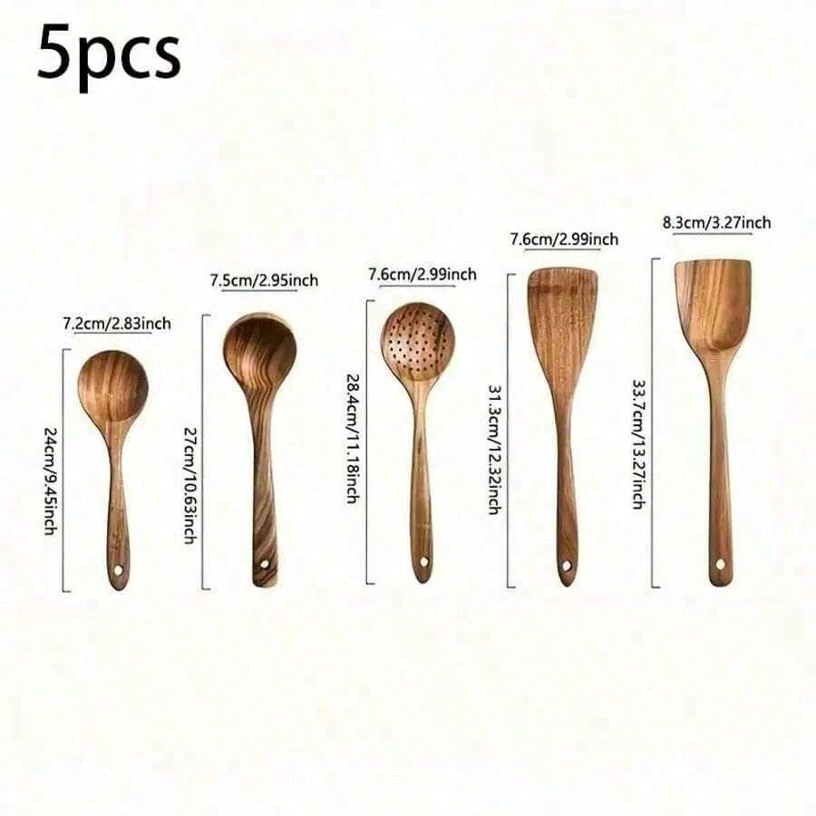 5 cuillères en bois, ustensile - Kitchen Baking Utensil avis et prix