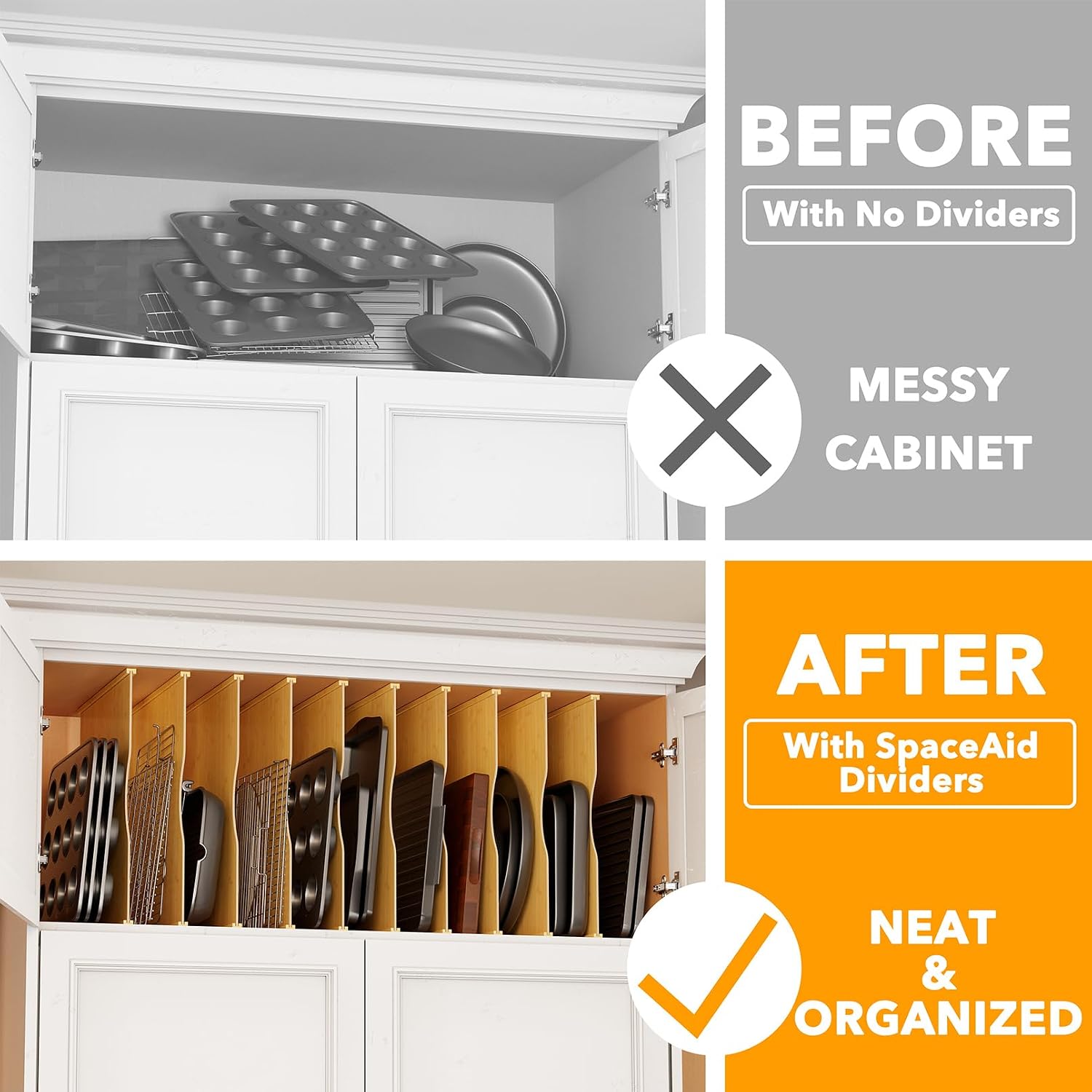 Lot de 10 séparateurs de plate - Kitchen Cabinet Baking Sheet Organizer avis et prix